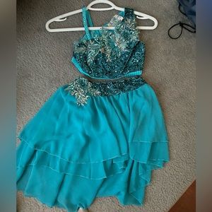 Blue lyrical dance costume